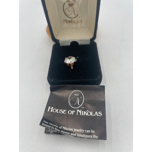 House Of Nikolas 2.20 Ct Cubic Zirconia Pendant In Gold-Tone Setting With Velvet - Picture 4 of 5
